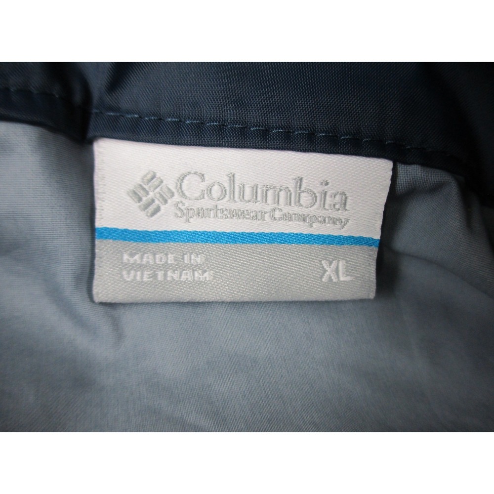 Columbia Jacket Mens Extra Large Blue Full Zip Hooded‎ Windbreaker Lightweight* - Picture 11 of 11